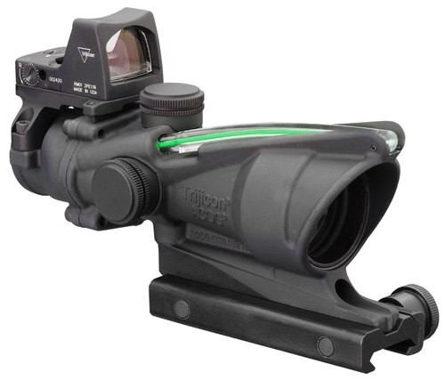 Trijicon ACOG 4x32 with RMR Type 2 4x 32mm Obj 36.8 ft @ 100 yds FOV, 100552