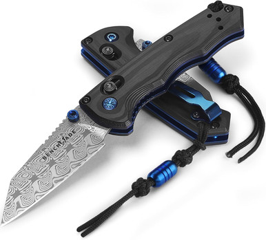 Benchmade 290-241 Gold Class Full Immunity AXIS Folding Knife - 2.49" Aegir Damasteel Wharncliffe Blade, Unidirectional Carbon Fiber Handles