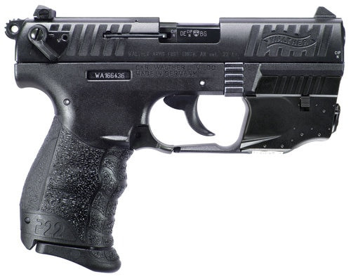 Walther P22 Q, .22 LR, 3.42" Barrel, Red Laser, Black, 10rd