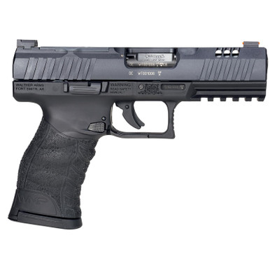 Walther Arms 5220302 WMP Optic Ready 22 WMR 10+1 4.50" Stainless Steel Barrel, Black Optic Ready/Serrated Slide, Black Polymer Frame w/Picatinny Rail, Black Polymer Grip, Right Hand
