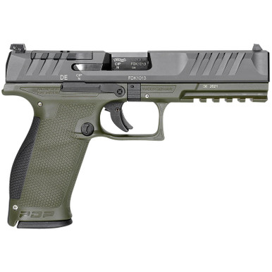 Walther Arms 2858398 PDP Optic Ready 9mm Luger 5" 18+1 Black Steel Slide Performance Duty Textured Polymer Grip (Full Size)