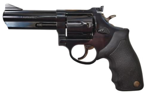 Taurus 66 Standard 357 Mag, 4" Barrel, Adj Sight, Black Grip, Blued, 7rd