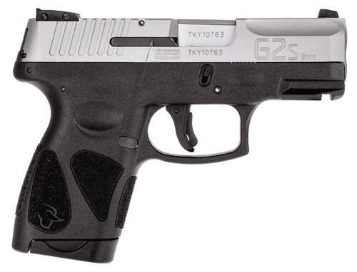 Taurus G2S Slim Pistol, 9MM, 3.25" Barrel, Polymer Frame, SS Slide, Fixed Front Sight, Adjustable Rear, 7 Rd Mag