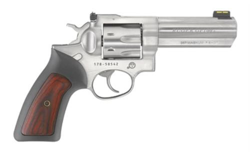 Ruger GP100 357 Mag 4.2" Barrel SS Finish Fiber Optic Front Sight Adjustable Rear Sight 7rd