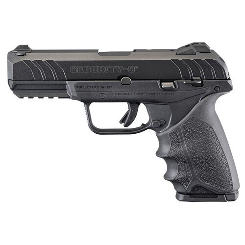 Ruger Security 9, 9mm, 4" Barrel, 10rd,Black Hogue HandALL Rubber Grip