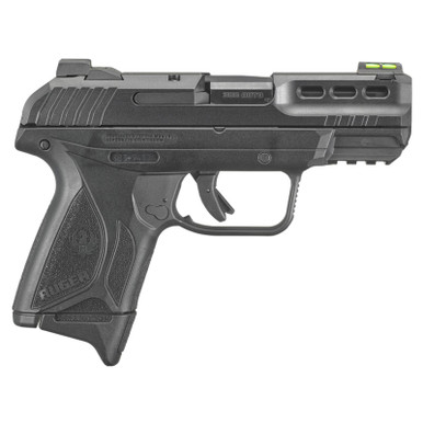 Ruger 3855 Security-380 380 ACP 10+1 3.42" Black Oxide Barrel, Black Serrated Steel Slide, Black Polymer Frame w/Accessory Rail, Black Polymer Grips