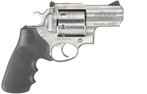 Ruger Super Redhawk Alaskan .454 Casull, 2.5" Barrel, Black Rubber Grips, Stainless Steel, 6rd