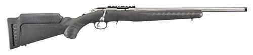 Ruger American Rimfire, 22LR, 18" Barrel, Synthetic Black Stock Stainless Steel, 10rd
