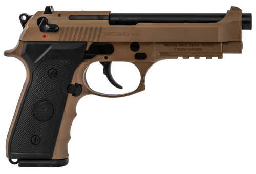 Girsan REGARD MC, 92 DA/SA 9mm, 4.9" Barrel, Alloy Frame, Flat Dark Earth Color, 18Rd, Ambidextrous Safety/Decocker, Fixed Sights, 18Rd
