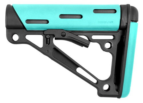 Hogue AR-15 OM Collapsing Buttstock MILSPEC Aqua