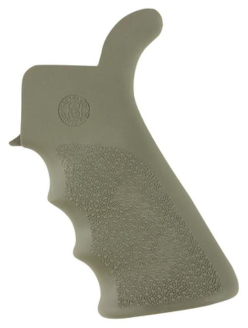 Hogue AR-15/M-16 Rubber Grip Beavertail With Finger Grooves Olive Drab Green
