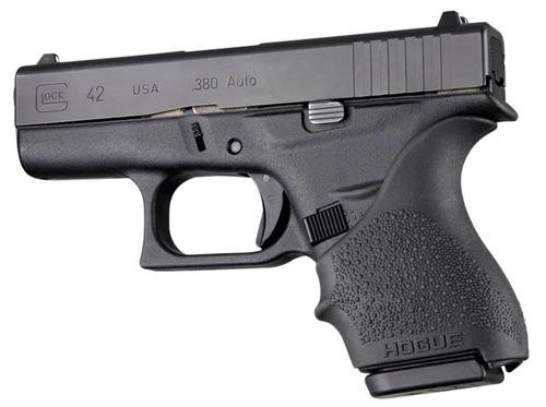 Hogue HandAll Beavertail Grip Sleeve Textured Black Rubber for Glock 42, 43