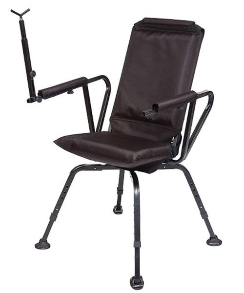 BenchMaster Sniper Seat Shooting Chair, Foldable, Adjustabel Leg, Black