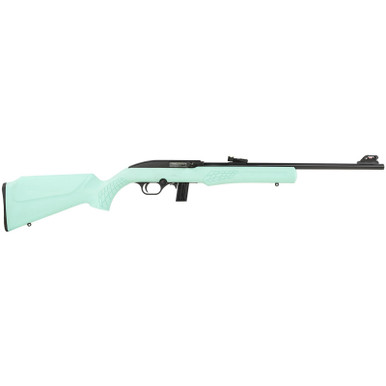 Rossi RS22L1811TL RS22 Full Size 22 LR 10+1 18" Matte Black Steel Barrel, Matte Black Grooved Aluminum Receiver, Teal Synthetic Fixed Stock