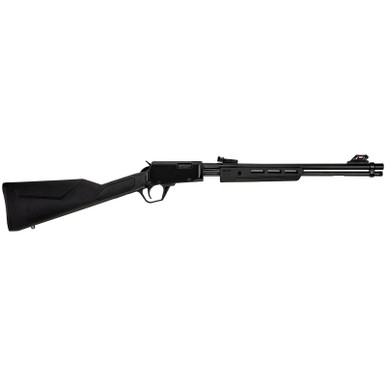 Rossi Gallery Pump 22 WMR 12+1 20", Black, Polished Steel Barrel/Rec, Synthetic Stock, Fiber Optic Sights