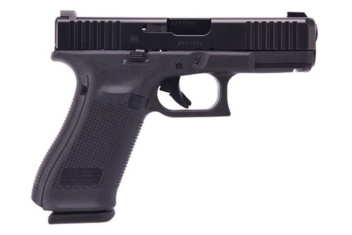 Glock 45 Compact 9MM, 4" Barrel, Glock Night Sights, 3- 17Rd Mags, Front Serrations, Ambi Slide Stop, Flared Mag Well