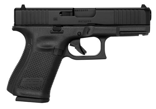 Glock G19 Gen5 9mm, 4.02" Barrel, Black nDLC Slide, Night Sights, 15rd