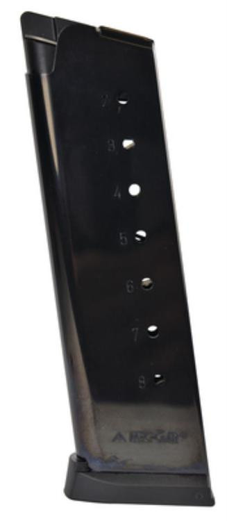 Mec-Gar Magazine 1911 45 ACP Removable Floorplate, Blued, 8rd