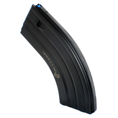 DuraMag 2865041206CPD SS 26rd 6.5 Grendel/6mm ARC for AR-15 Black w/ Blue Follower Detachable