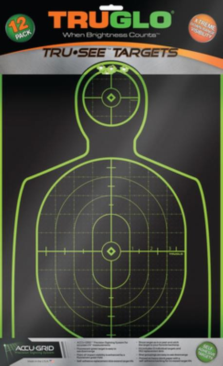 Truglo Tru-See Reactive/Splatter Targets Handgun Green 12 Pack