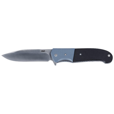 CRKT 6880 Ignitor 3.48" Folding Drop Point Plain Satin 8Cr13MoV SS Blade/ Blue/Black G10 Handle Includes Pocket Clip