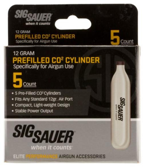 Sig Sauer Airguns CO2 Cylinders 12 gram 5 Per Pack