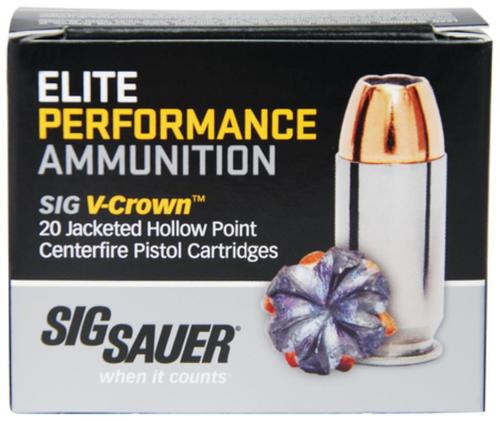 Sig Sauer Elite Performance V-Crown 40 SW 165gr, Jacketed Hollow Point, 50rd Box