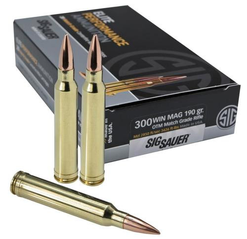 Sig Sauer Match Grade 300 Win Mag 190 gr, Open Tip Match 20rd Box