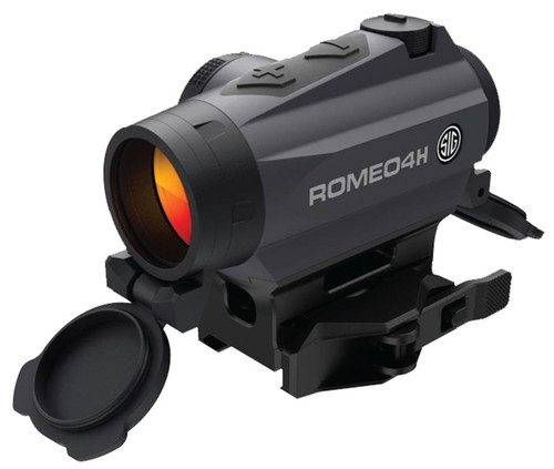 Sig Romeo4h RED DOT Sight Ballistic Circle DOT 0.5 MOA Adjustable Side Battery Torx AND QR Mounts Graphite