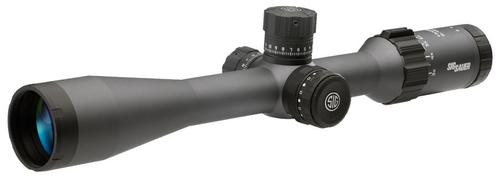 Sig TANGO6 Scope, 3-18X44, 34MM, FFP, MRAD Illuminated Reticle, 0.1 MRAD Adjustments, Matte Finish, Black Color, LevelPlex Anti-Cant System