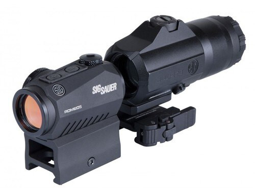 Sig Sauer Romeo5 LVPO Combo Red Dot Sight, 2 MOA RED Dot, Juliet3 3X Magnifier, Black