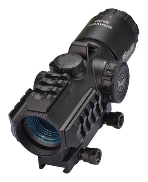 Sig Bravo3 Battle Sight, 3X24mm, 300 Blackout Horseshoe DOT Illum Reticle, 0.5 Moa, M1913, Black