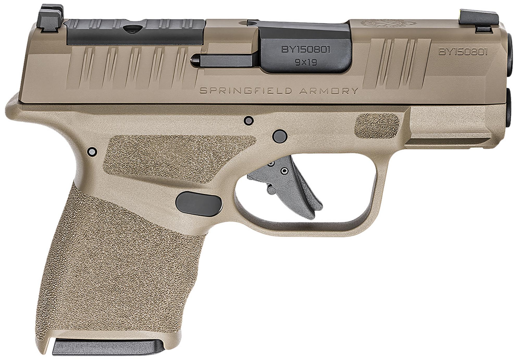 Springfield Hellcat OPS Gear Up Pistol HC9319FOSPGU24, 9mm, 3", w/ Viridian RFX-11 Green Dot, Flat Dark Earth w/Black Controls Finish, 13 Rds