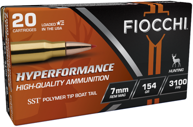 Fiocchi 7mm Rem Mag Ammunition FI7RMHSA 154 Grain Ballistic Tip 20 Rounds