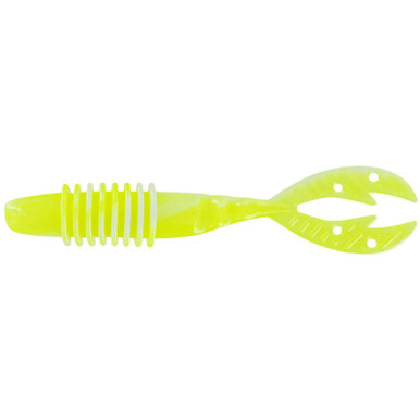 Big Bite Baits Kamikaze Swimon - 7 Pack 3.75" Chartreuse White Swirl