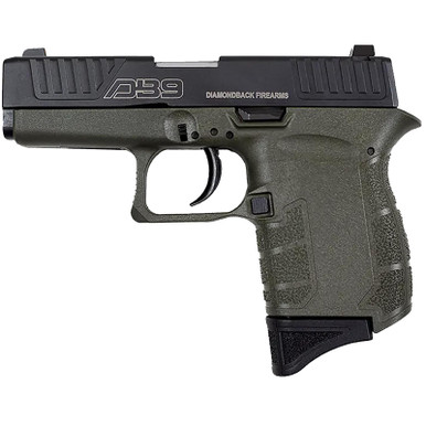 Diamondback DB0200P101 DB9 Gen4 Micro-Compact Frame 9mm Luger 6+1, 3.10" Stainless Steel Barrel, Black Nitride Serrated Stainless Steel Slide, OD Green Polymer Frame & Grip