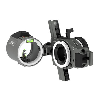 Dialed Archery Hunting Sight Prüf Picatinny 3VA Three Pin Vertical Adjustable .019 RH Black