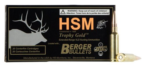 HSM 6.5 Creedmoor 130gr, VLD Gold, 20rd Box