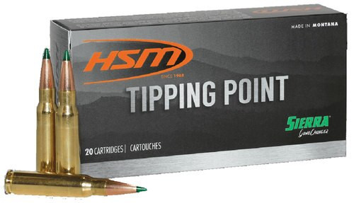 HSM Tipping Point 6.5 Creedmoor 130gr, Sierra GameChanger 20 Per Box/ 25 Case