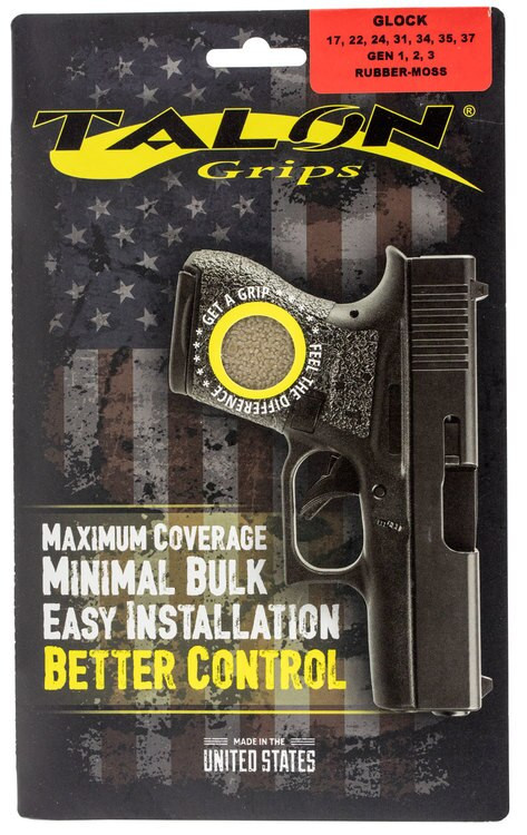Talon Glock 17/22/24/31/34/35/37 Gen3 Rubber Adhesive Grip Textured Moss