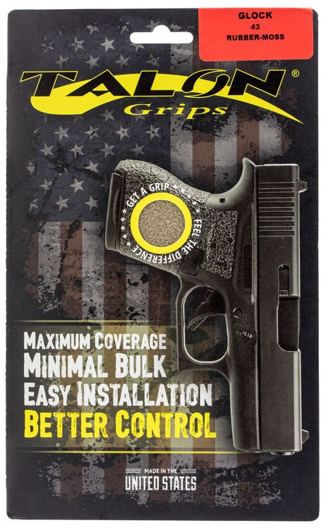 Talon Glock 43 Rubber Adhesive Grip Textured Moss