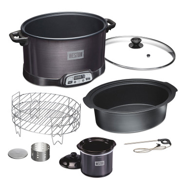 Weston 2-in-1 Indoor Smoker & Slow Cooker with Party Dipper