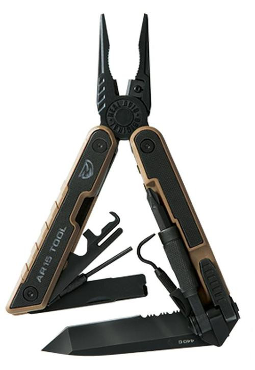 Real Avid/Revo AR-15 Multi-Purpose Tool 3.25" 440C Stainless Tanto Black G10 Black