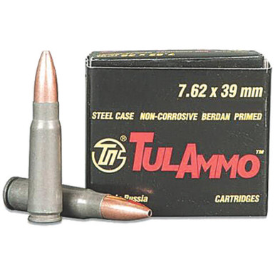 Tulammo UL076212 Rifle 7.62x39mm 122 GR HP 40 Rounds
