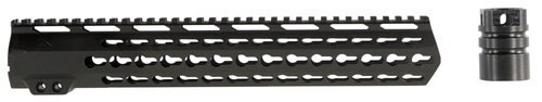 Aim Sports AR Rifle Keymod Handguard 6061-T6 Aluminum Black Hard Coat, High, 13.5"