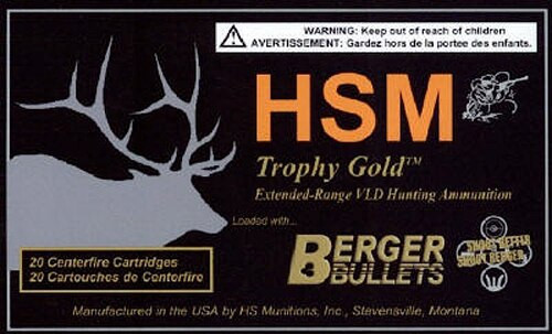 HSM Trophy Gold 30-06 Springfield 210gr BTHP 20 Bx/ 1 Cs