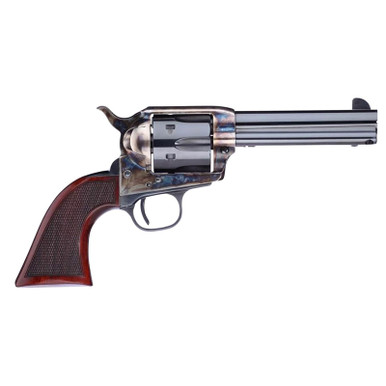 Taylors & Company 556201DE Short Stroke Smoke Wagon 45 Colt (LC) 6rd 4.75" Blued Cylinder & Barrel Color Case Hardened Steel Frame Checkered Walnut Navy Size Grip (Taylor Tuned)