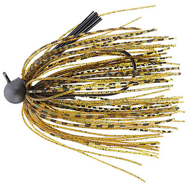 Queen Tackle Tungsten Finesse Peanut Football Jig 1/4 Oz Green Pumpkin Green
