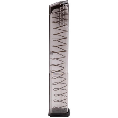 ETS Group GLK18G2 Pistol Mags 32rd Extended w/Gen2 Floor Plate 9mm Luger Compatible w/ Glock 17/18/19/19X/26/34/45 Clear Polymer