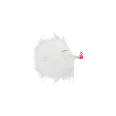 Voodoo Custom Tackle Marabou Jig Hot Pink White 1/16oz